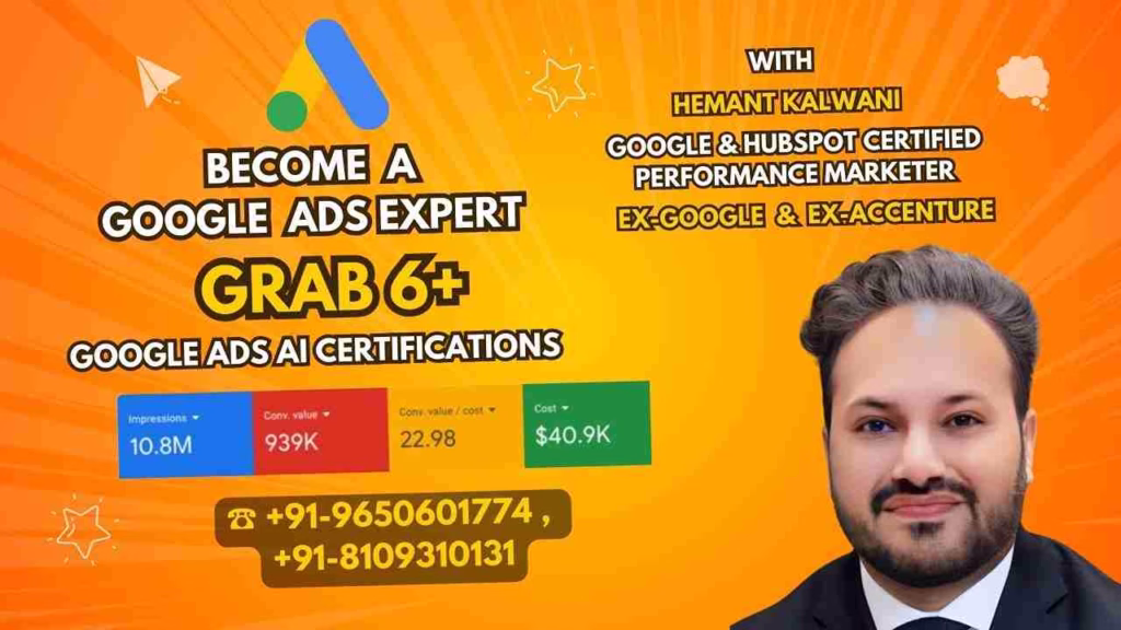 Best Google Ads Training in India (Online) ☎ +91-9650601774
