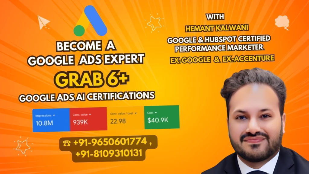 Best Google Ads Training in Meerutl Online) 6+ Google Ads AI Certifications